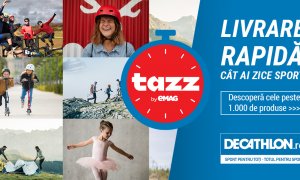 Tazz by eMAG și Decathlon, parteneriat pentru cumpărături sportive la distanță