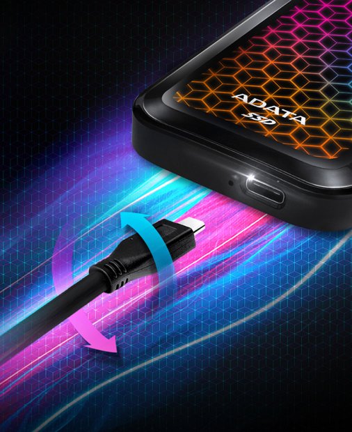 Acest nou SSD extern de la ADATA vine la pachet cu un spectacol de lumini