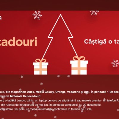 Campanie Motorola: orice telefon cumpărat îți poate aduce premii în gadgeturi