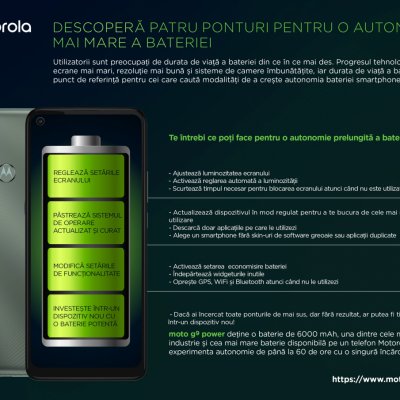Motorola: Sfaturi pentru a prelungi autonomia smartphone-ului