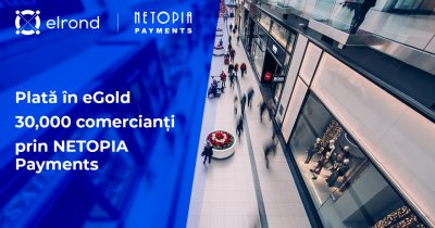 Netopia integrează plata cu eGold, criptomoneda blockchainului românesc Elrond