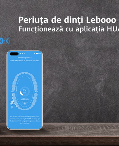 Această periuță de dinți inteligentă de la Huawei promite 3 luni de autonomie