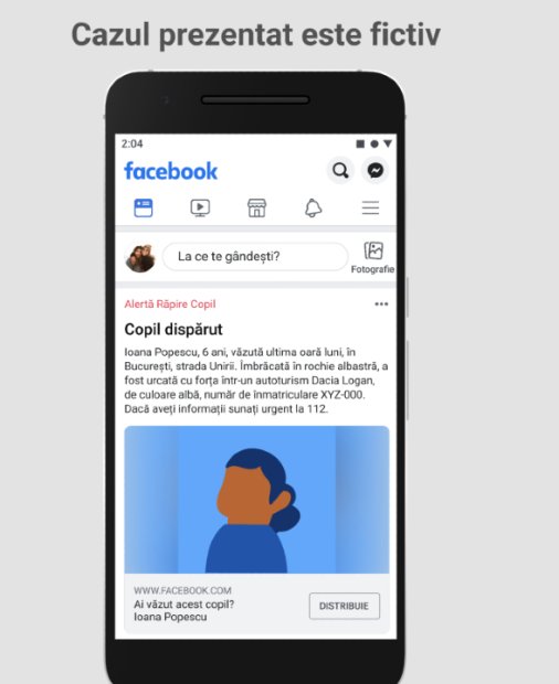 Facebook lansează un sistem de alertă pentru localizarea copiilor dispăruți