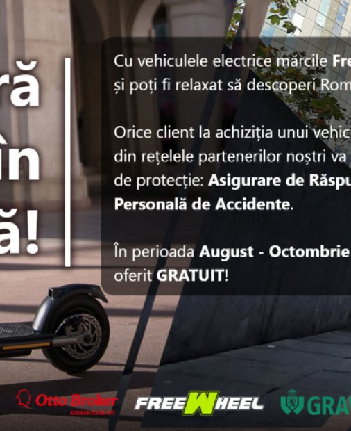 FreeWheel oferă asigurare gratuită pentru trotinete electrice și hoverboard-uri