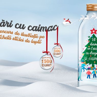 Lăptăria cu Caimac: concurs de Crăciun pentru etichete speciale pe sticle
