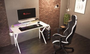 Genesis lansează biroul proiectat special pentru gameri: HOLM 320 RGB White