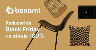 Bonami Black Friday 2021 în toată luna noiembrie pentru retailerul de mobilă