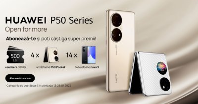 HUAWEI P50 Pro și pliabilul P50 Pocket, la precomandă pe 27 ianuarie în România