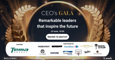 Zece lideri ai României premiați la CEO's Gala 2022 pe 23 iunie