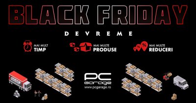 Black Friday la PC Garage - mai multe produse reduse în campania „Devreme”