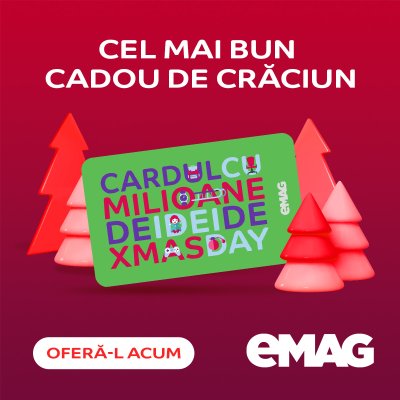 eMAG lansează Cardul de cadou pentru Sărbători. Ce cadouri vor românii?