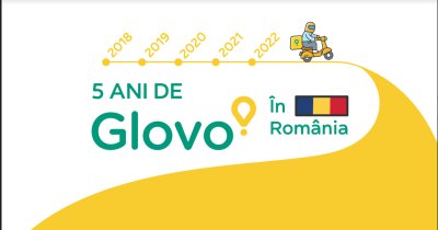 Glovo la 5 ani în România: peste 66 milioane de comenzi livrate în 75 de orașe