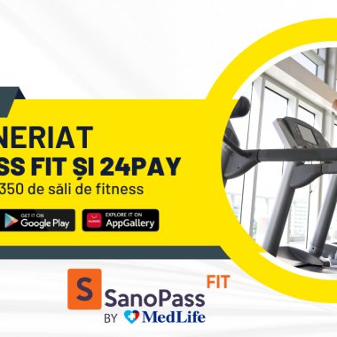 Aplicația 24pay se integrează cu SanoPass FIT pentru acces la săli de fitness