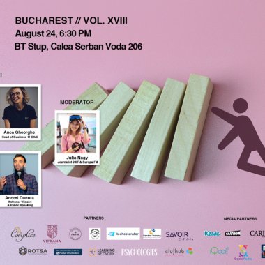 Fuckup Nights Bucharest, ediția XVIII: cine va vorbi despre eșecul către succes