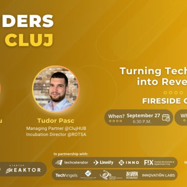 Cum transformi ideile tech în afaceri cu venituri, tema meetup-ului Founders Club Cluj