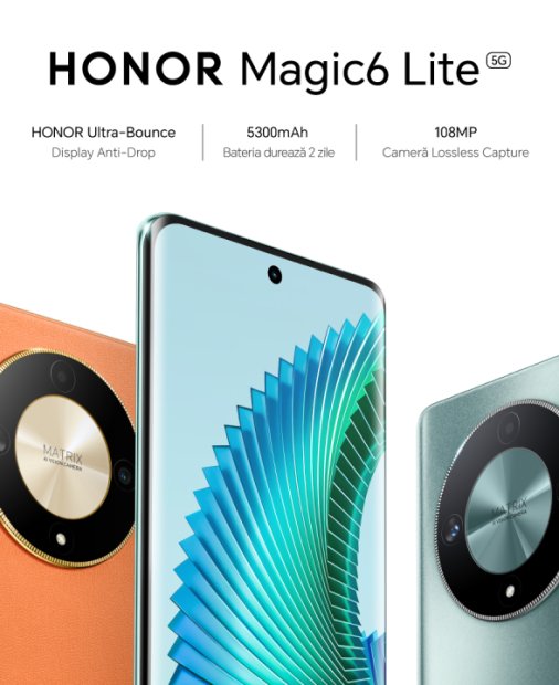Honor Magic6 Lite - un nou telefon mid range cu design bun și rezistență
