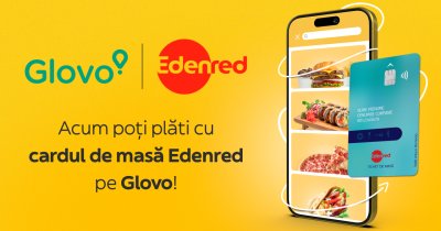 Parteneriat Glovo-Edenred: vei putea folosi cardurile de masă în aplicație