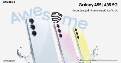 Samsung lansează telefoanele A55 și A35 cu procesoare Exynos și securitate Knox
