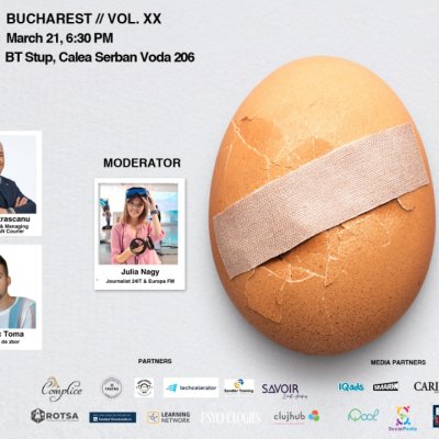 Fuckup Nights XX - Felix Pătrășcanu, Cosmina Grigore, Ciprian Stancu