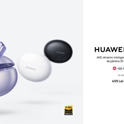 Căștile ieftine cu tehnologii de la cele Pro - Huawei FreeBuds 6i în România
