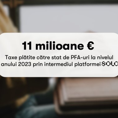 Statisticile SOLO: 11 mil. de euro din taxele utilizatorilor săi PFA la buget
