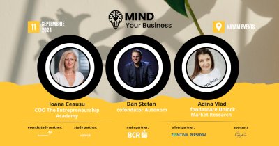Ioana Ceaușu, Dan Ștefan și Adina Vlad - speakeri la Mind your Business