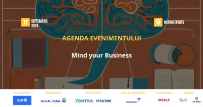 Agenda evenimentului Mind your Business