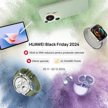 Huawei organizează Black Friday până pe 2 decembrie pe site-ul oficial