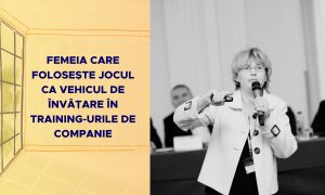 Femeia care folosește jocul ca vehicul de învățare în firme