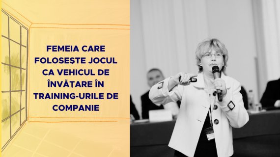 Femeia care folosește jocul ca vehicul de învățare în firme