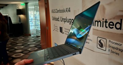 Asus Zenbook A14, nou laptop de <span class="title-highlight">980 de grame</span> și procesor Snapdragon X Elite