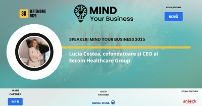 Speaker la <span class="title-highlight">Mind your Business 2025</span>: Lucia Costea, cofondatoare și CEO al Secom Healthcare Group