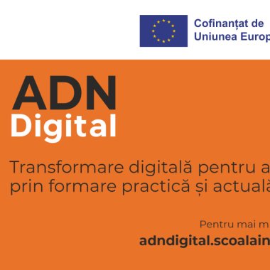 Oportunitate pentru companii: ADN Digital – Program de formare profesională gratuită pentru angajații din IT și domenii conexe