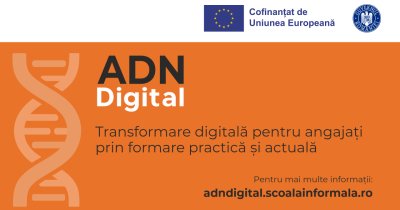Oportunitate pentru companii: ADN Digital – Program de formare profesională gratuită pentru angajații din IT și domenii conexe
