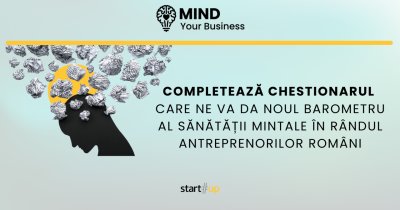 Completează chestionarul Mind your Business: cum stau antreprenorii români cu wellbeing-ul mintal?