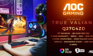 AOC GAMING Q27G4ZD: monitor QD-OLED de generația a 3-a cu 280 Hz și 1000 niți