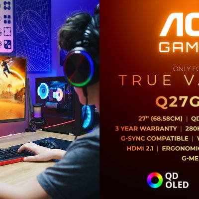 AOC GAMING Q27G4ZD: monitor QD-OLED de generația a 3-a cu 280 Hz și 1000 niți