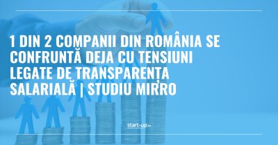1 din 2 companii din România se confruntă deja cu tensiuni legate de transparența salarială | studiu Mirro