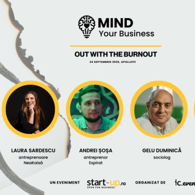 Primii speakeri la Mind your Business 2026: Laura Sardescu, Andrei Șoșa, Gelu Duminică și Nicu Ștefănuță