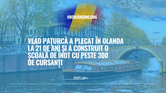 Vlad Pațurcă a plecat în Olanda la 21 de ani și a deschis o școală de înot cu peste 300 de cursanți | Români din lume