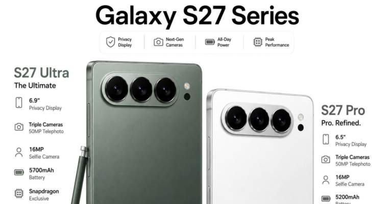Schițele pentru Samsung Galaxy S27 Ultra și S27 Pro indică o schimbare