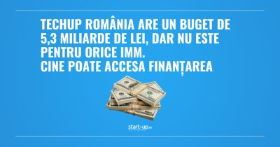 TechUp România are un buget de 5,3 miliarde de lei, dar nu este pentru orice IMM. Cine poate accesa finanțarea