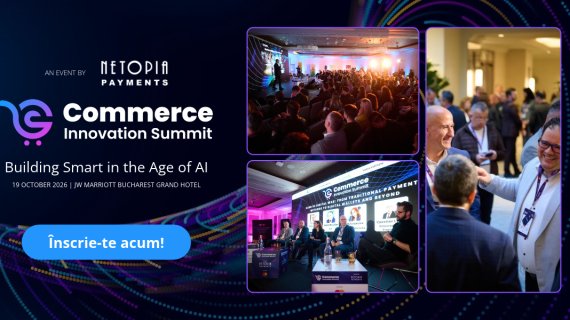 Commerce Innovation Summit 2026: Pe 19 octombrie aflăm ce funcționează cu adevărat în retail, eCommerce și payments în era AI.