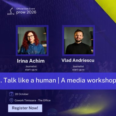 Înscrie-te la workshop-ul start-up.ro dedicat startup-urilor de la Timișoara | 28 octombrie, side-event PROW