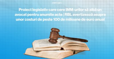 Proiect legislativ care cere IMM-urilor să aibă un avocat pentru anumite acte | RBL avertizează asupra unor costuri de peste 100 de milioane de euro anual