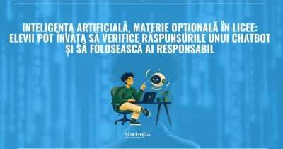 Inteligența artificială, materie opțională în licee: elevii pot învăța să verifice răspunsurile unui chatbot și să folosească AI responsabil
